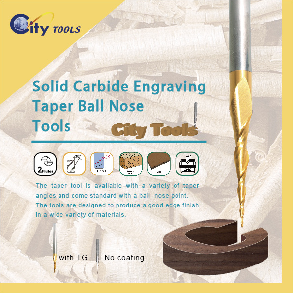 Solid Carbide Engraving Taper Ball Nose Tools